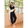Ekouaer Lounge Sets for Women 2 Piece Jogger Pajama Long Sleeve Pants Loungewear Sweatsuits Casual Matching Outfits(Black)