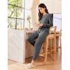 Ekouaer Lounge Sets for Women 2 Piece Jogger Pajama Long Sleeve Pants Loungewear Sweatsuits Casual Matching Outfits(Deep Grey)