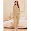 Ekouaer Lounge Sets for Women 2 Piece Jogger Pajama Long Sleeve Pants Loungewear Sweatsuits Casual Matching Outfits(Khaki)