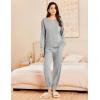 Ekouaer Lounge Sets for Women 2 Piece Jogger Pajama Long Sleeve Pants Loungewear Sweatsuits Casual Matching Outfits(Light Grey)