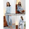 Ekouaer Lounge Sets for Women 2 Piece Jogger Pajama Long Sleeve Pants Loungewear Sweatsuits Casual Matching Outfits(Light Grey)
