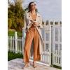 Ekouaer Lounge Sets for Women Short Sleeve Pullover Tops and Long Pants Soft Pajamas Set 2 Piece Outfits S-XXL(Camel)