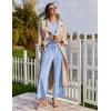 Ekouaer Lounge Sets for Women Short Sleeve Pullover Tops and Long Pants Soft Pajamas Set 2 Piece Outfits S-XXL(Clear Blue)