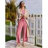 Ekouaer Lounge Sets for Women Short Sleeve Pullover Tops and Long Pants Soft Pajamas Set 2 Piece Outfits S-XXL(Old Rose)