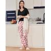 Ekouaer Pajama Sets for Women 2 Pack, Short Sleeve with Long Pant Pjs Sleepwear Comfy Lounge Sets with Pockets(Black Pink/Green Blue)