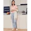 Ekouaer Pajama Sets for Women 2 Pack, Short Sleeve with Long Pant Pjs Sleepwear Comfy Lounge Sets with Pockets(Dark Gray/Light Pink)