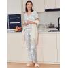 Ekouaer Pajama Sets for Women 2 Pack, Short Sleeve with Long Pant Pjs Sleepwear Comfy Lounge Sets with Pockets(Pink Stripe/Grey Stars)