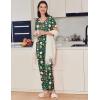Ekouaer Pajama Sets for Women 2 Pack, Short Sleeve with Long Pant Pjs Sleepwear Comfy Lounge Sets with Pockets(Red/Green)