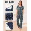 Ekouaer Pajama Sets for Women 2 Pack, Short Sleeve with Long Pant Pjs Sleepwear Comfy Lounge Sets with Pockets(Slate Star/Grey Cat)