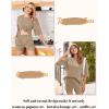 Ekouaer Pajamas for Women Set 2 Piece PJ Soft Comfy Lounge Sets Short Sleeve Tops Shorts Sets Cotton Sleepwear S-XXL(Khaki)