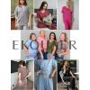 Ekouaer Pajamas for Women Set 2 Piece Short Sleeve Tops with Long Pants V Neck Soft Pjs Casual Lounge Set with Pockets(Pink)