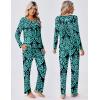 Ekouaer Pajamas for Women Set Soft 2 Piece Pjs Long Sleeve Sleep Set Loungewear With Pocket(Geometry)