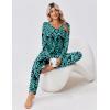 Ekouaer Pajamas for Women Set Soft 2 Piece Pjs Long Sleeve Sleep Set Loungewear With Pocket(Geometry)