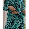 Ekouaer Pajamas for Women Set Soft 2 Piece Pjs Long Sleeve Sleep Set Loungewear With Pocket(Geometry)