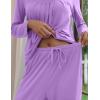 Ekouaer Pajamas for Women Set Soft 2 Piece Pjs Long Sleeve Sleep Set Loungewear With Pocket(Lilac)