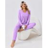 Ekouaer Pajamas for Women Set Soft 2 Piece Pjs Long Sleeve Sleep Set Loungewear With Pocket(Lilac)