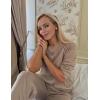 Ekouaer Waffle Knit Pajamas for Women Set Long Sleeve Pants Pj Henley Tops Lounge Sets Comfy Sleepwear with Pockets(Khaki)
