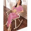 Ekouaer Women’s 2 Piece Lounge Set Casual Summer Outfits Ribbed Short Sleeve & Wide Leg Pants Matching Set for Travel Home(Hot Pink)