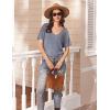 Ekouaer Women’s 2 Piece Lounge Set Casual Summer Outfits Ribbed Short Sleeve & Wide Leg Pants Matching Set for Travel Home(Royal Blue)