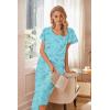 Ekouaer Womens Cotton Pajamas Sets Short Sleeve Tops and Capri Pants Sleepwear Loungewear with Pockets(Butterfly)