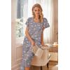 Ekouaer Womens Cotton Pajamas Sets Short Sleeve Tops and Capri Pants Sleepwear Loungewear with Pockets(Gray Coffee Cup)