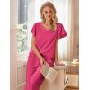Ekouaer Womens Cotton Pajamas Sets Short Sleeve Tops and Capri Pants Sleepwear Loungewear with Pockets(Rose)