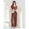 Ekouaer Womens Pajama Sets Short Sleeve Top and Pants 2 Piece Pjs Soft Sleepwear Comfy Lounge Set S-XXL(Brown)
