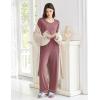 Ekouaer Womens Pajama Sets Short Sleeve Top and Pants 2 Piece Pjs Soft Sleepwear Comfy Lounge Set S-XXL(Dark Pink)