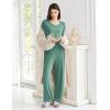 Ekouaer Womens Pajama Sets Short Sleeve Top and Pants 2 Piece Pjs Soft Sleepwear Comfy Lounge Set S-XXL(Green)