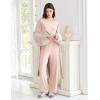 Ekouaer Womens Pajama Sets Short Sleeve Top and Pants 2 Piece Pjs Soft Sleepwear Comfy Lounge Set S-XXL(Light Pink)