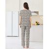 Ekouaer Womens Pajama Sets Short Sleeve Top and Pants 2 Piece Pjs Soft Sleepwear Comfy Lounge Set S-XXL(Pink Leopard)