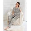 Ekouaer Womens Pajama Sets Short Sleeve Top and Pants 2 Piece Pjs Soft Sleepwear Comfy Lounge Set S-XXL(Pink Leopard)