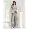 Ekouaer Womens Pajama Sets Short Sleeve Top and Pants 2 Piece Pjs Soft Sleepwear Comfy Lounge Set S-XXL(Pink Star)