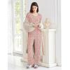 Ekouaer Womens Pajama Sets Short Sleeve Top and Pants 2 Piece Pjs Soft Sleepwear Comfy Lounge Set S-XXL(White Leopard)