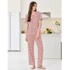 Ekouaer Womens Pajama Sets Short Sleeve Top and Pants 2 Piece Pjs Soft Sleepwear Comfy Lounge Set S-XXL(White Leopard)