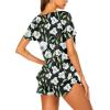 Ekouaer Women’s Pajama Short Sleeve Sleepwear Soft Pj Set Cotton Top and Shorts Pajamas Set(Style 1_black_white Lily)