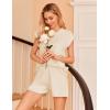 Ekouaer Women’s Pajamas Cap Sleeve Knit Lounge Set 2 Piece Soft Pjs Loungewear Sweater Sets(Apricot)