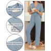 Ekouaer Womens Rib Knit Pajamas Button Up Lounge Sets Short Sleeve Top and Long Pants Matching Pjs Sleepwear Loungewear(Clear Blue)