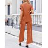 Ekouaer Women’s Satin Silky Pajama Set 2 Piece Short Sleeve Shirt with Long Pants Pjs Sets Soft PJ Loungewear S-XXL(Caramel)