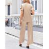 Ekouaer Women’s Satin Silky Pajama Set 2 Piece Short Sleeve Shirt with Long Pants Pjs Sets Soft PJ Loungewear S-XXL(Champagne)