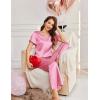 Ekouaer Women’s Satin Silky Pajama Set 2 Piece Short Sleeve Shirt with Long Pants Pjs Sets Soft PJ Loungewear S-XXL(Coral Pink)