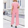 Ekouaer Women’s Satin Silky Pajama Set 2 Piece Short Sleeve Shirt with Long Pants Pjs Sets Soft PJ Loungewear S-XXL(Light Pink)