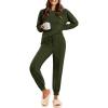 Ekouaer Lounge Sets for Women 2 Piece Jogger Pajama Long Sleeve Pants Loungewear Sweatsuits Casual Matching Outfits(Army Green)