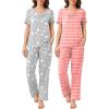 Pink Stripe/Grey Stars