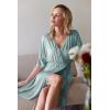 Ekouaer 3 in 1 Labor/Delivery/Hospital Gown 2 Pack Maternity Dress Nursing Nightgown Sleepwear(Black/Celadon Green)