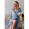 Ekouaer 3 in 1 Labor/Delivery/Hospital Gown 2 Pack Maternity Dress Nursing Nightgown Sleepwear(Black/Lake Blue)