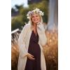 Ekouaer 3 in 1 Labor/Delivery/Hospital Gown 2 Pack Maternity Dress Nursing Nightgown Sleepwear(Black/Wine Red)