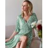 Ekouaer 3 in 1 Labor/Delivery/Hospital Gown 2 Pack Maternity Dress Nursing Nightgown Sleepwear(Dark Green/Green Floral)