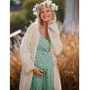 Ekouaer 3 in 1 Labor/Delivery/Hospital Gown 2 Pack Maternity Dress Nursing Nightgown Sleepwear(Dark Green/Green Floral)