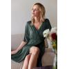 Ekouaer 3 in 1 Labor/Delivery/Hospital Gown 2 Pack Maternity Dress Nursing Nightgown Sleepwear(Dark Green/Lake Blue)